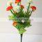 Yiwu wholesle 22 heads colourful artificial bouquet for decoration