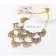 Retro design alloy jewelry hollowed-out wing multilayer statement necklace