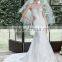 2015 New Design Top Quality China Factory Made embroidered tulle bodice ruffled tiered organza sexy bridal wedding