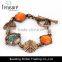 2016 Fashion Indian ethnic ancient gold resin bracelet for women wholesale