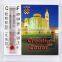 Promotion custom cheap madrid souvenir fridge magnet/ tourist gifts fridge magnet thermometer