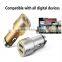 16 Hot Selling Car Accessories 12V 2A Usb Car Charger Metal Colorful Automatic Mobile Phone Charger