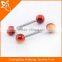 Multicolor Straight Industrial Barbell For Ear Piercing
