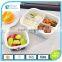 Ceramic food container,4 Compartments lunch food storage container,rectangle ceramic bento box