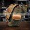 Hot sale mens messenger bag waxed canvas and leather                        
                                                Quality Choice