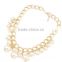 2015 new fashion pearl necklace gold jewelry