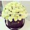 custom logo black color round flower box