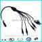 5.5x2.1mm female to male dc cable dc power cable splitter