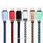 Braided&metal case Micro USB Cable Mobile Phone Charging Cable for Samsung galaxy S3 S4 S5 S6 note2 3 4 5