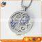 Stainless steel floating charms memory locket necklace