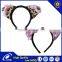 Fashion Animal Ear Headband with Two Butterfly