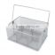 Chrome Metal Mesh Kitchen Condiment and silverware Caddy