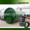 horizontal waste rubber raw material recycling to oil pyrolysis machine