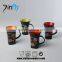 11oz Ceramic Black Glazed Stoneware Coffee Mug With Spoon