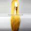Costume Synthetic long straight gold silk wave wig N429