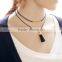New Fashion Simple Style Strand 2 layers Chokers pendants fringes Necklaces for Women holiday Gift Fine Jewelry