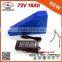 Triangle Mode Top Quality Lipo Battery Pack 72V 18Ah Lithium Ion Battery used in Samsung 18650 High Power Cell