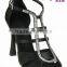 Suphini Black Satin Sexy Ballroom Tango Dance Shoes Sale