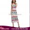 New arrival summer maxi women dresses casual sleeveless beach long dresses chiffon printing beautiful beach dress Wholesale