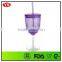 Bpa free 350 ml plastic insulated wine tumbler with gel & straw