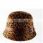 New Style Custom Wool Cap Felt Fedora Leopard Hats For Fashion With Fur Buckle