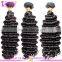 Raw unprocessed deep curly hair weft peruvian human virgin hair