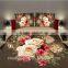 luxury flower 3D printed bedding set 100% polyester