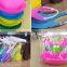 Hot Selling Colorful Baby Bibs, TPE Rubber Baby Food Feeding Pocket,Silicon Baby Bibs