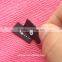 Orange color PVC rubber side label,sewing on rubber flag tag for jacket
