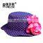 Cotton Baby Girls Sun Hat with Flower Wide Brimmed