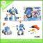 Battery operated plastic robot, electric transformable robot with a real drill for kids