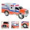 Cheap plastic electric vehicle auxilium toys B/O music and light up Ambulance to kids