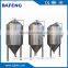 Cooling jacketed beer fermenting equipment
