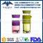 High borosilicate glass travel water bottle with colorful nylon sleeve