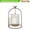 Small rust metal hanging bird cage for decoration
