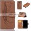 Double embossed phone case leather back cover flip phone hull for Samsung S5