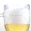 Father's day gifts football shape beer stein with handle glass metarial