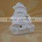 Santa Claus shape porcelain christmas decoration with LED light for home
