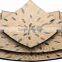 Set of 3 Mother of pearl inlaid plates for home decoration