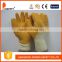 DDSAFETY 2017 10 Gauge Cotton Gloves With Yellow Latex Rough Finished Latex Gloves
