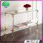 High Quality Acrylic Italian Console Table Living Room Lucite Corner Table Gold Metal Corner Table