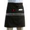 Universal Unisex Women Men Kitchen Cooking Waist Apron Short Apron Waiter Apron with Double Pockets