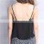 ladies fashion clothing Lace Up Cami Top Black, blusas inverno 2017, woman top