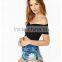 Black Sexy off the Shoulder Backless women's clothing
