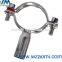 Stainless steel sanitary clamp support and pipe holder