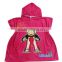 Customized Size 100% Cotton Terry Poncho Hooded Kids Poncho Towel