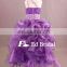 Custom Made Purple Organza Ball Gown One Shoulder Flower Girl Dress