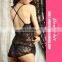 Three colors hot sales sexy transparent babydoll lingerie