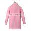 2014 High Quality Fashion Medium Long Woolen Pink Coat