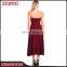 Wholesale Custom Red Strapless Overlady Women Jumpsuits Hear Neckline Jumpsuit Ladies Romper